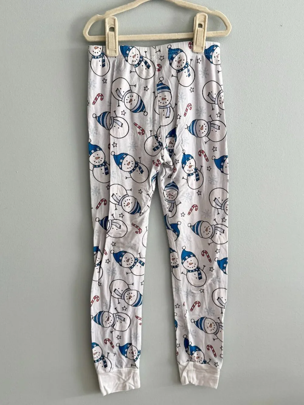 Caden Lane Blue Snowman Snuggles Bamboo Pajama Set 7/8